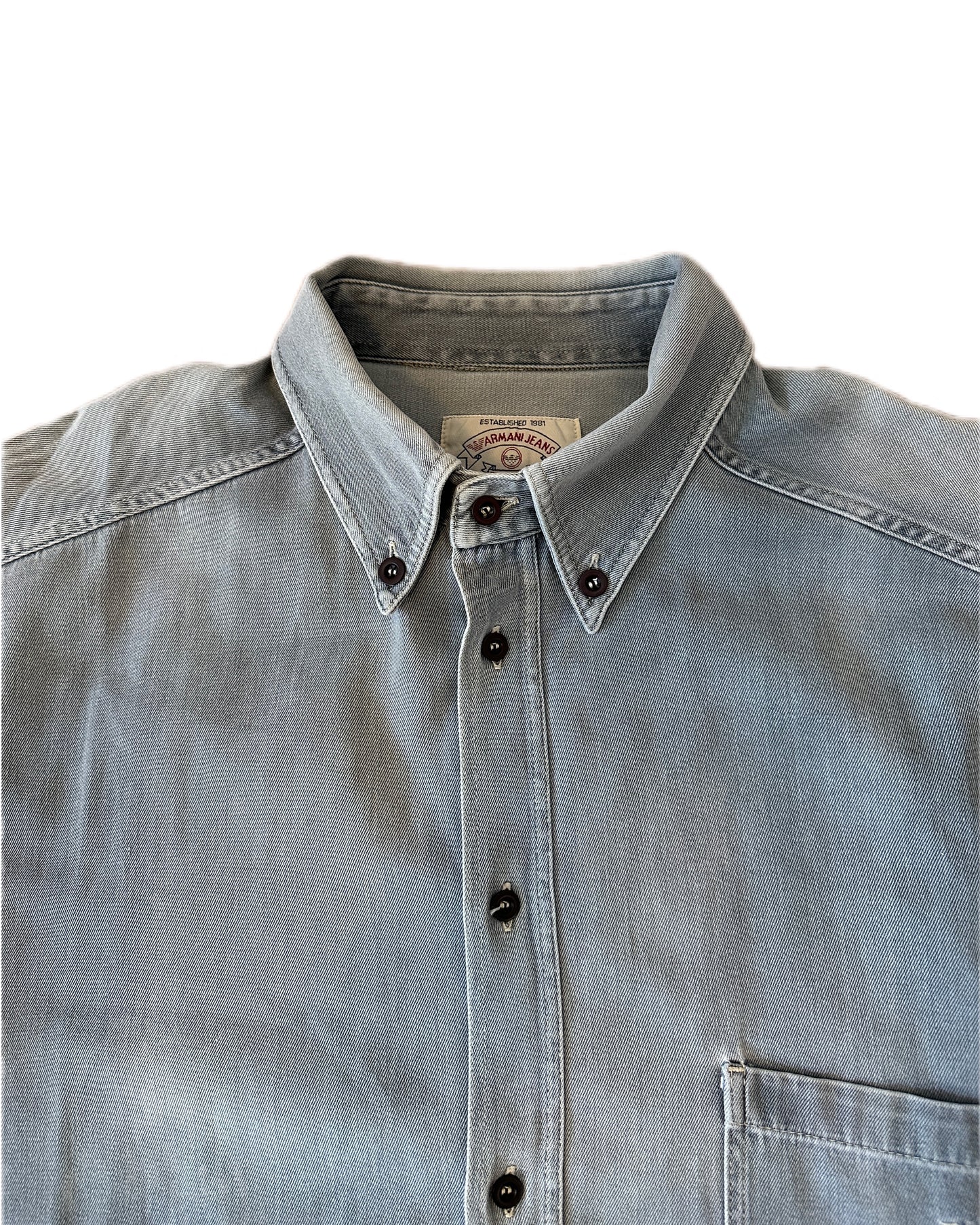 Armani Jeans Vintage 90s Cotton Overshirt -  XXL - Made in Italy