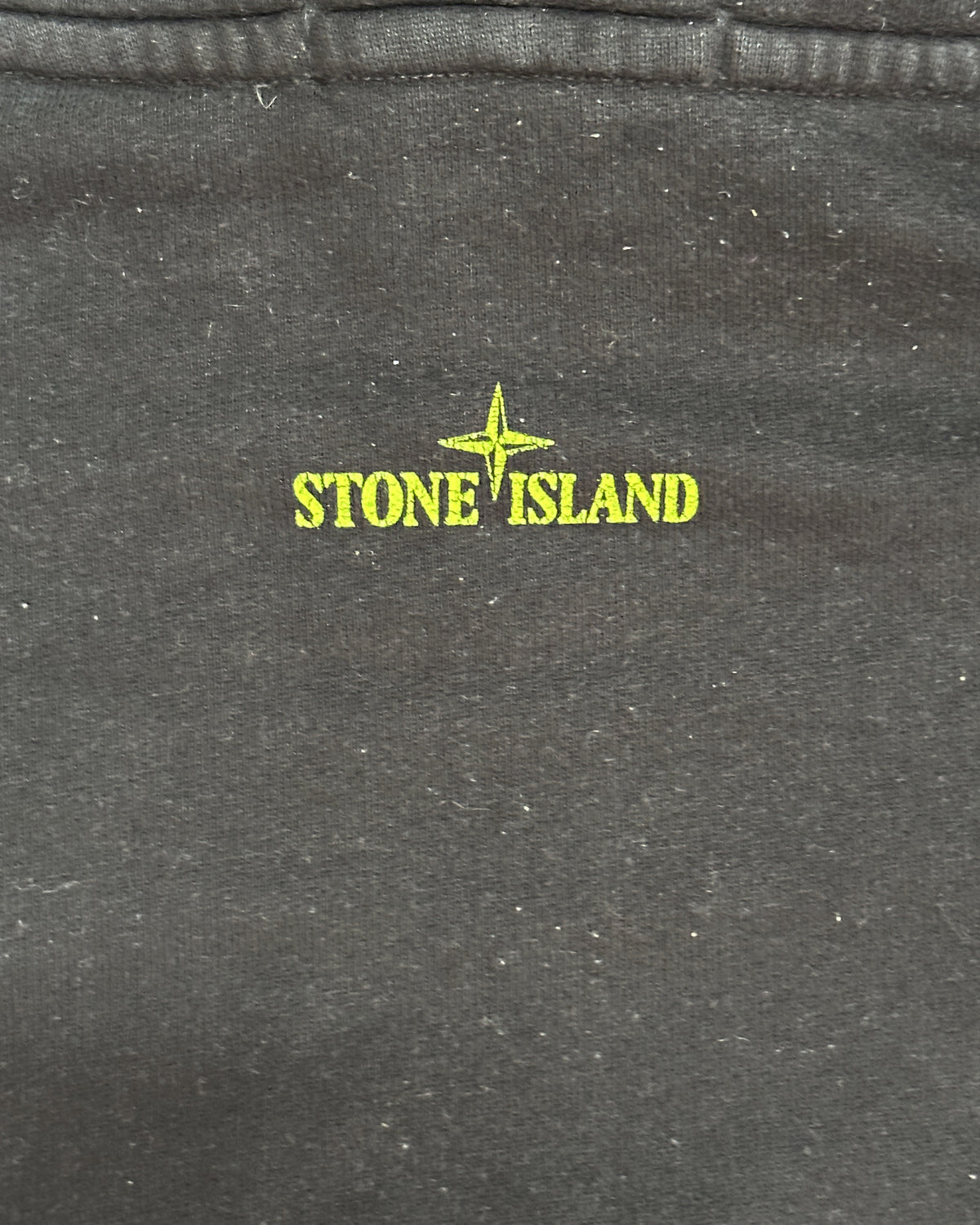Stone Island 2019 Distressed Logo Print Hooded Sweatshirt - L (fits M)