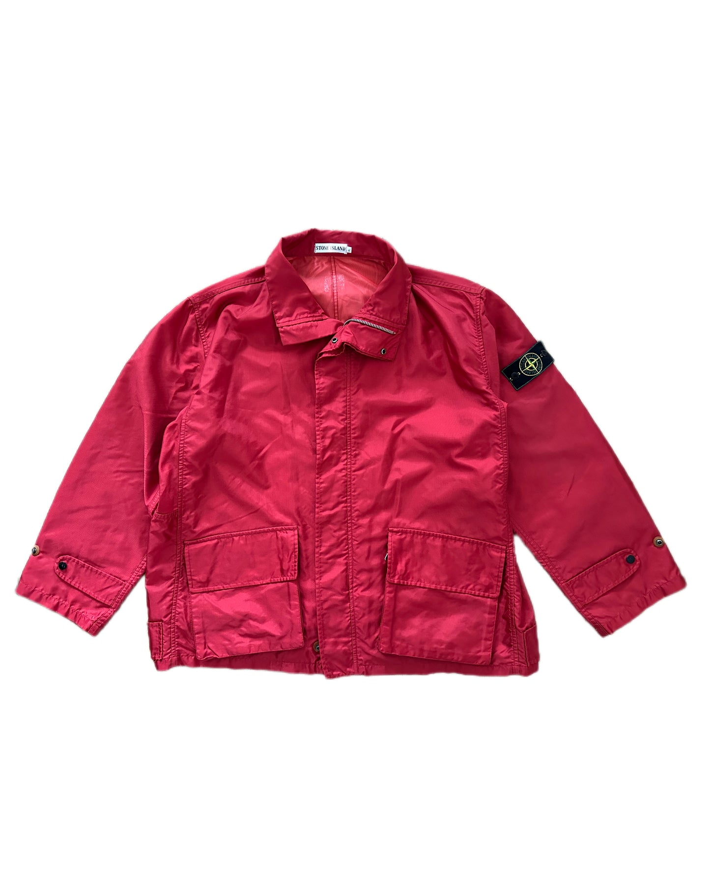 Stone Island 1993 Vintage Formula Steel Red Flight Jacket - XL - Made in Italy