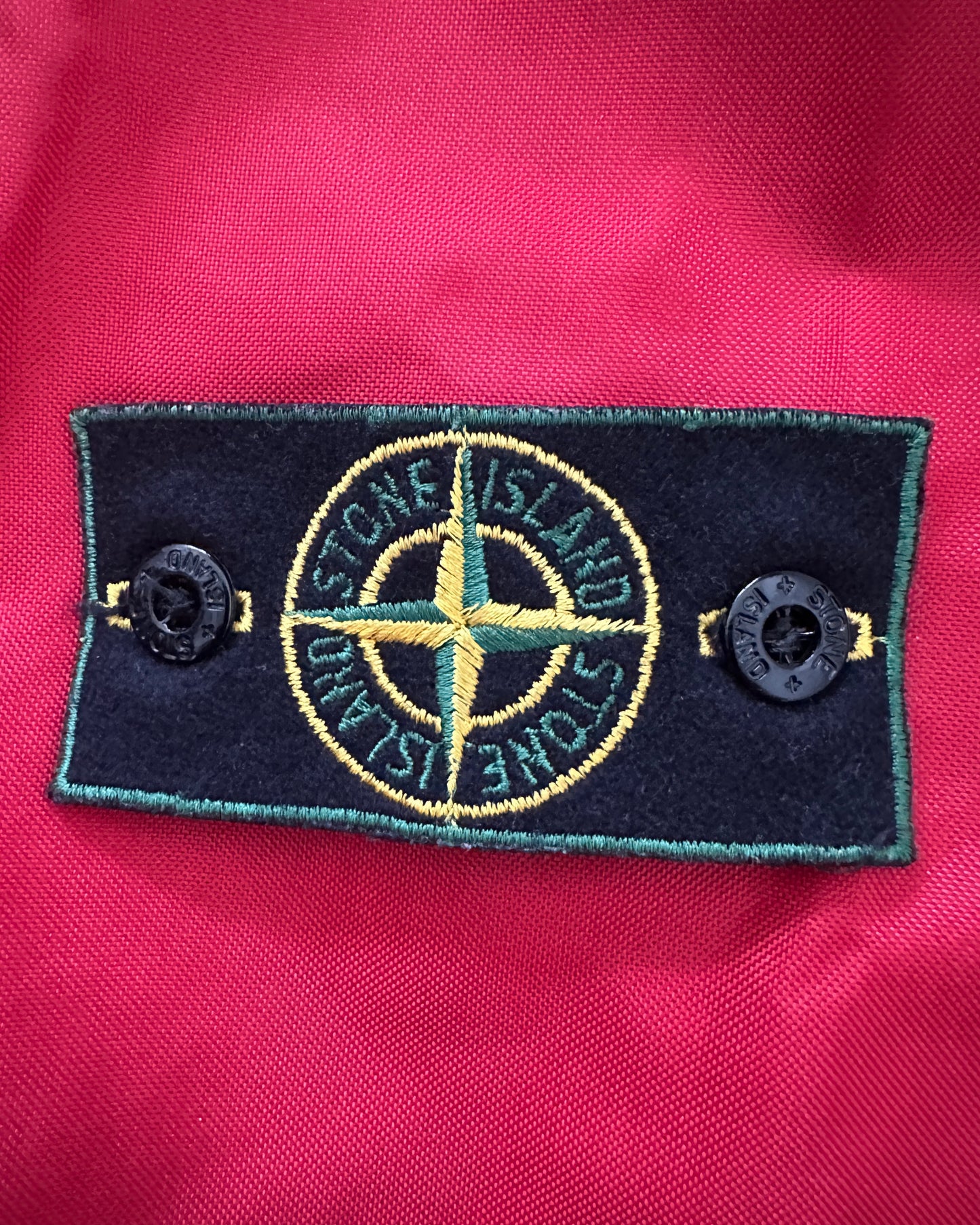 Stone Island 1993 Vintage Formula Steel Red Flight Jacket - XL - Made in Italy