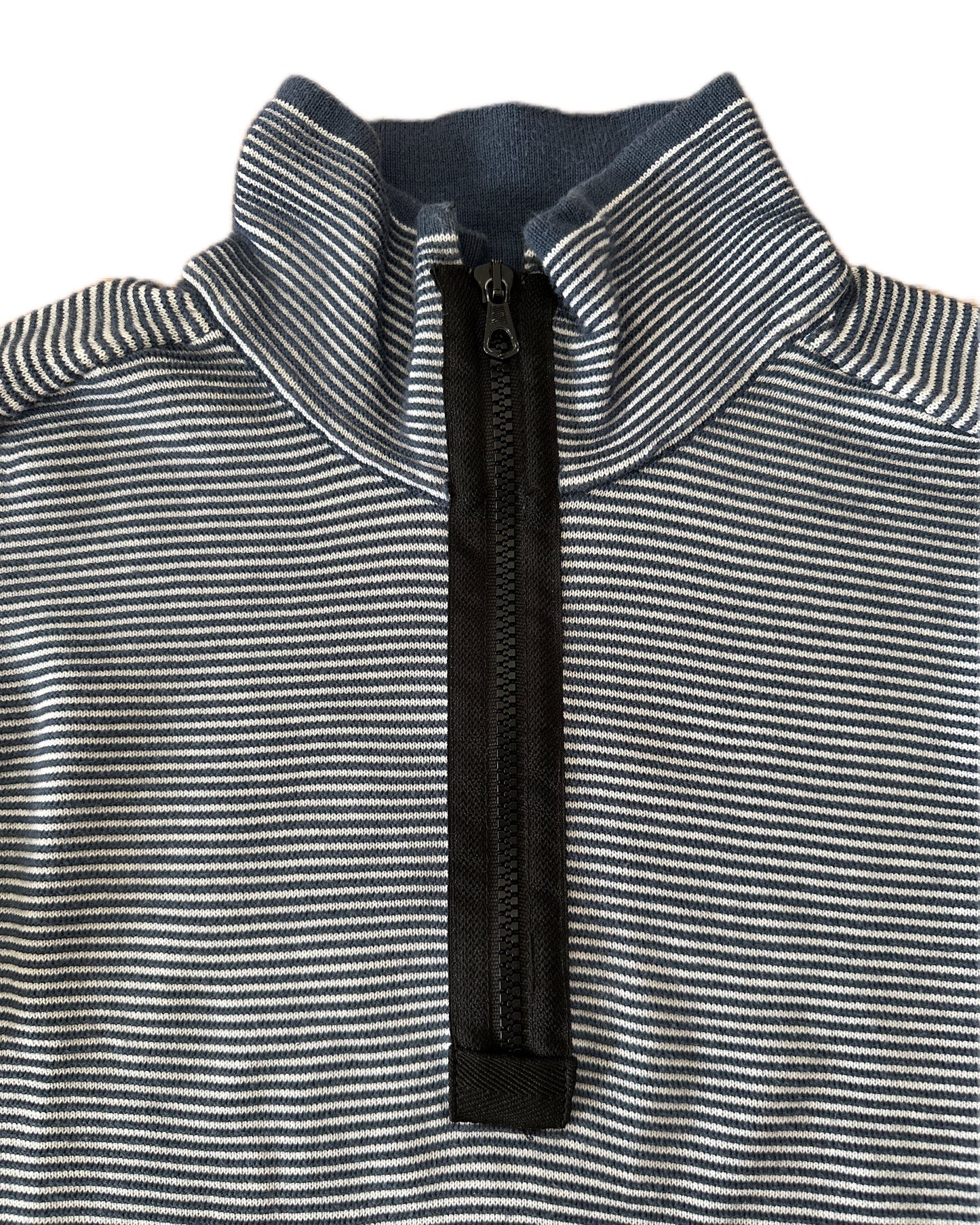 Stone Island 2009 Holographic Logo Quarter Zip 3D Knit Sweatshirt - M - Made in Italy