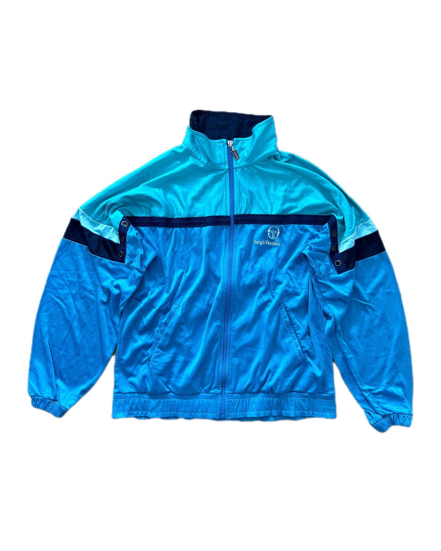 Sergio Tacchini Vintage 80s Track Top - 48 / M - Made in Italy