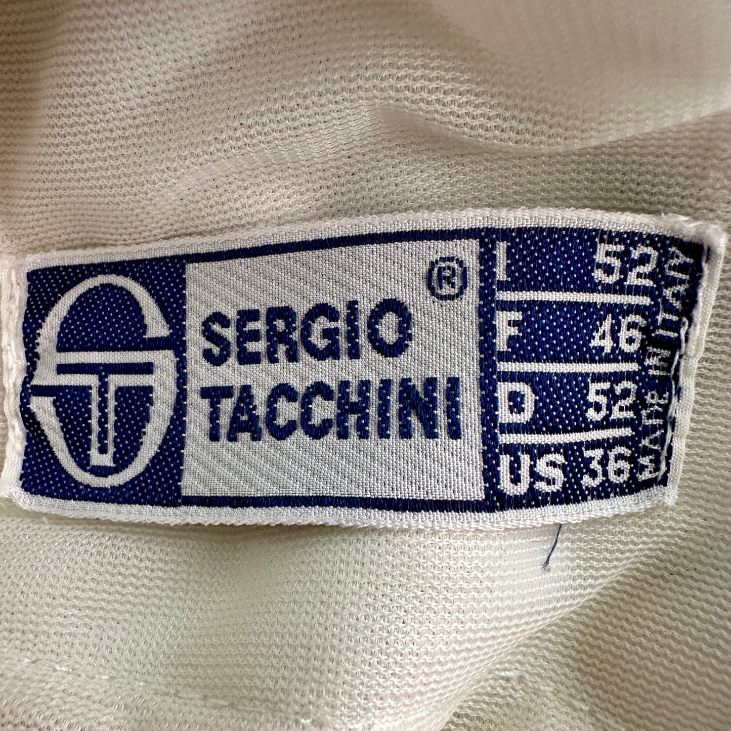 Sergio Tacchini 80s Vintage White Tennis Shorts - 52 / L - Made in Italy