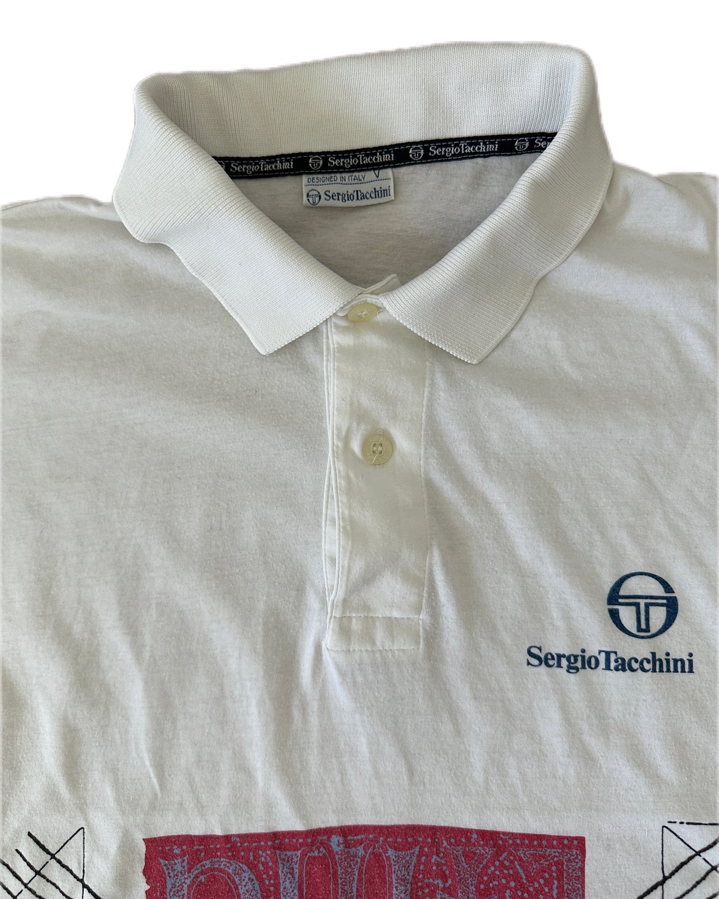 Sergio Tacchini 1992 NW Red Polo Shirt - V / M