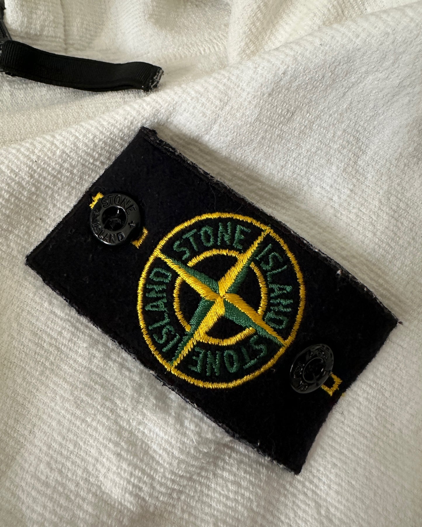 Stone Island 2000 Vintage Towel Fleece Cotton Quarter Zip Sweatshirt - L - Made in Italy