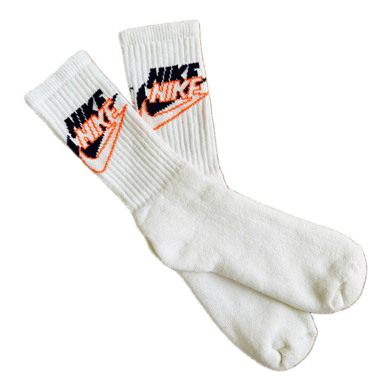 Nike 1990 Vintage Purple/Orange Shadow Logo  Crew Socks - 41-46