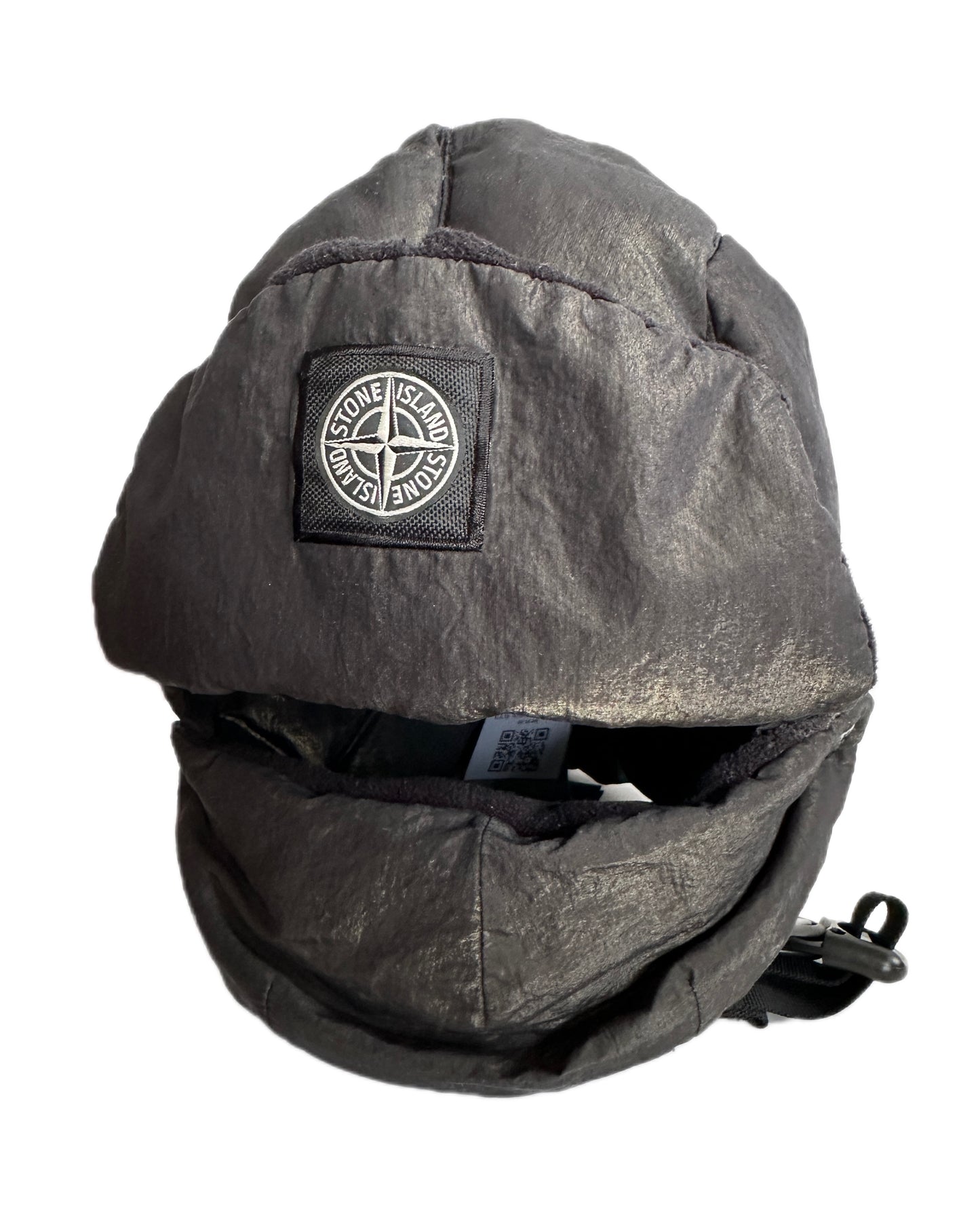 Stone Island 2018 Cotton Metal Reflective Trapper Hat - L