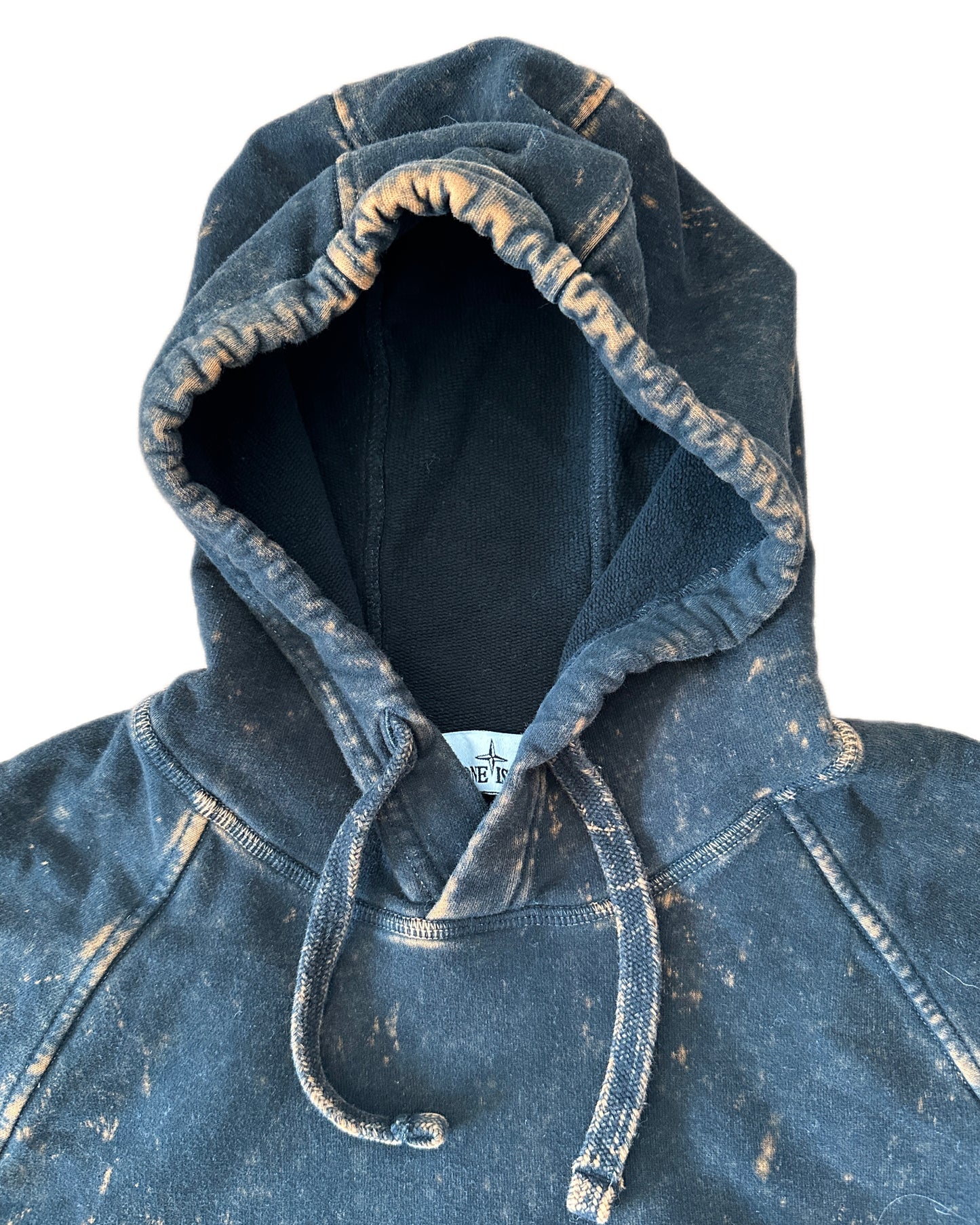 Stone Island 2022 Cotton Fleece Off-Dye OVD Treatment Hooded Sweatshirt - M