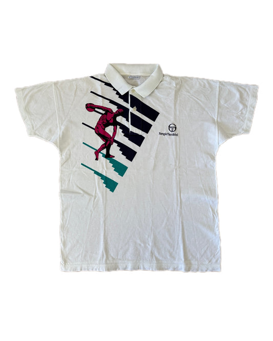 Sergio Tacchini 1990 Polo Shirt - VI / L - Made in Italy