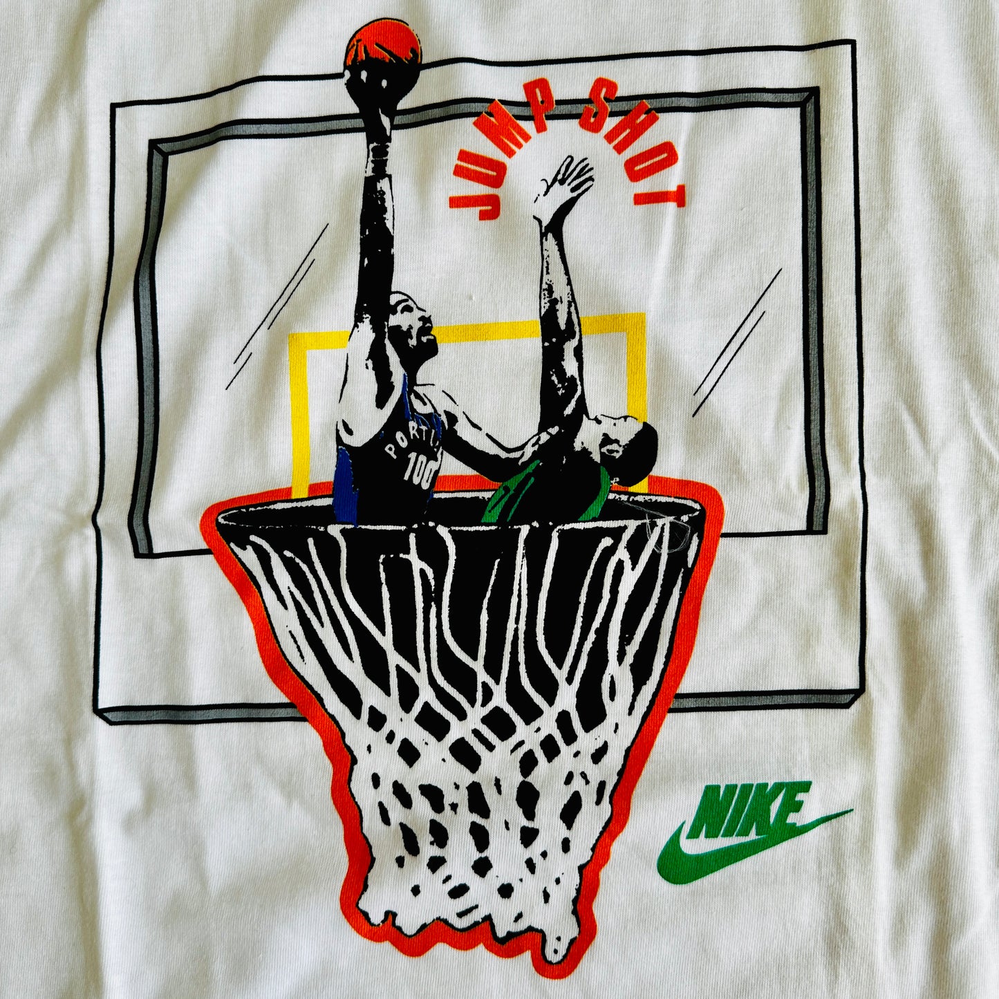 Nike 1990 Vintage Jump Shot Basketball T-Shirt - L - Made in Italy