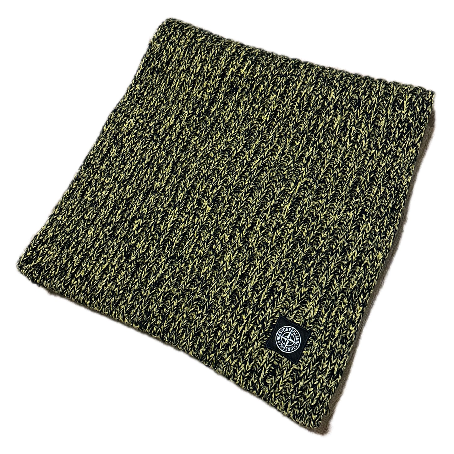 Stone Island 2018 Large Virgin Wool Two Tone Knit Scarf - Made in Italy