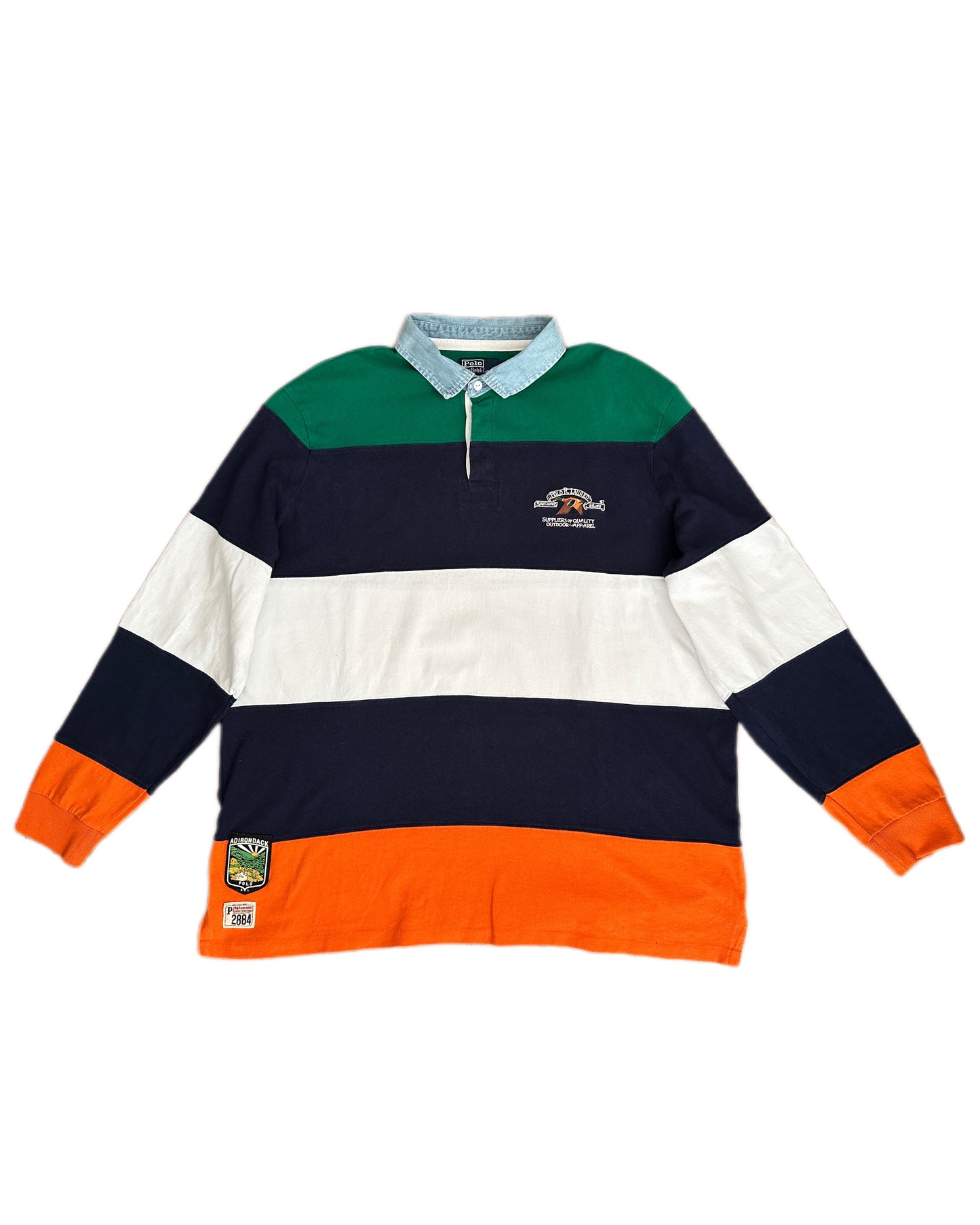 Polo Ralph Lauren 90s Retro Adirondack Sportsman Rugby Sweatshirt - XXL