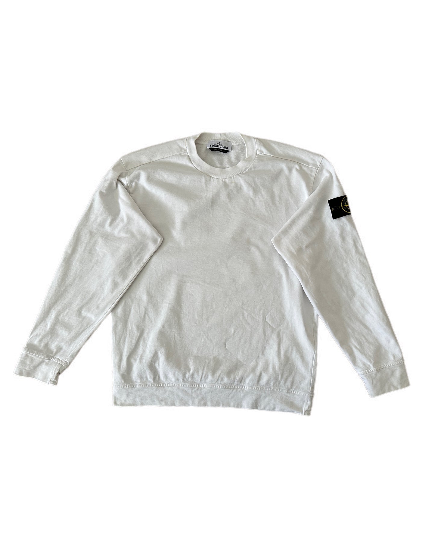 Stone Island 2023 White Cotton Sweatshirt - S