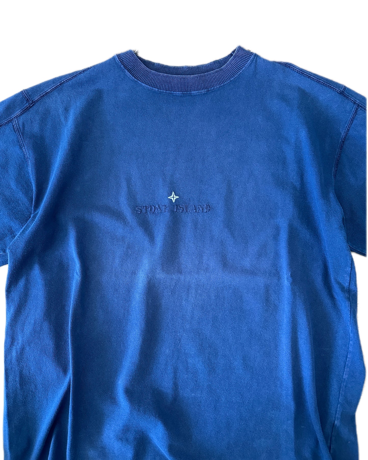 Stone Island 1987 Vintage Navy Cotton T-Shirt - XXL - Made in Italy