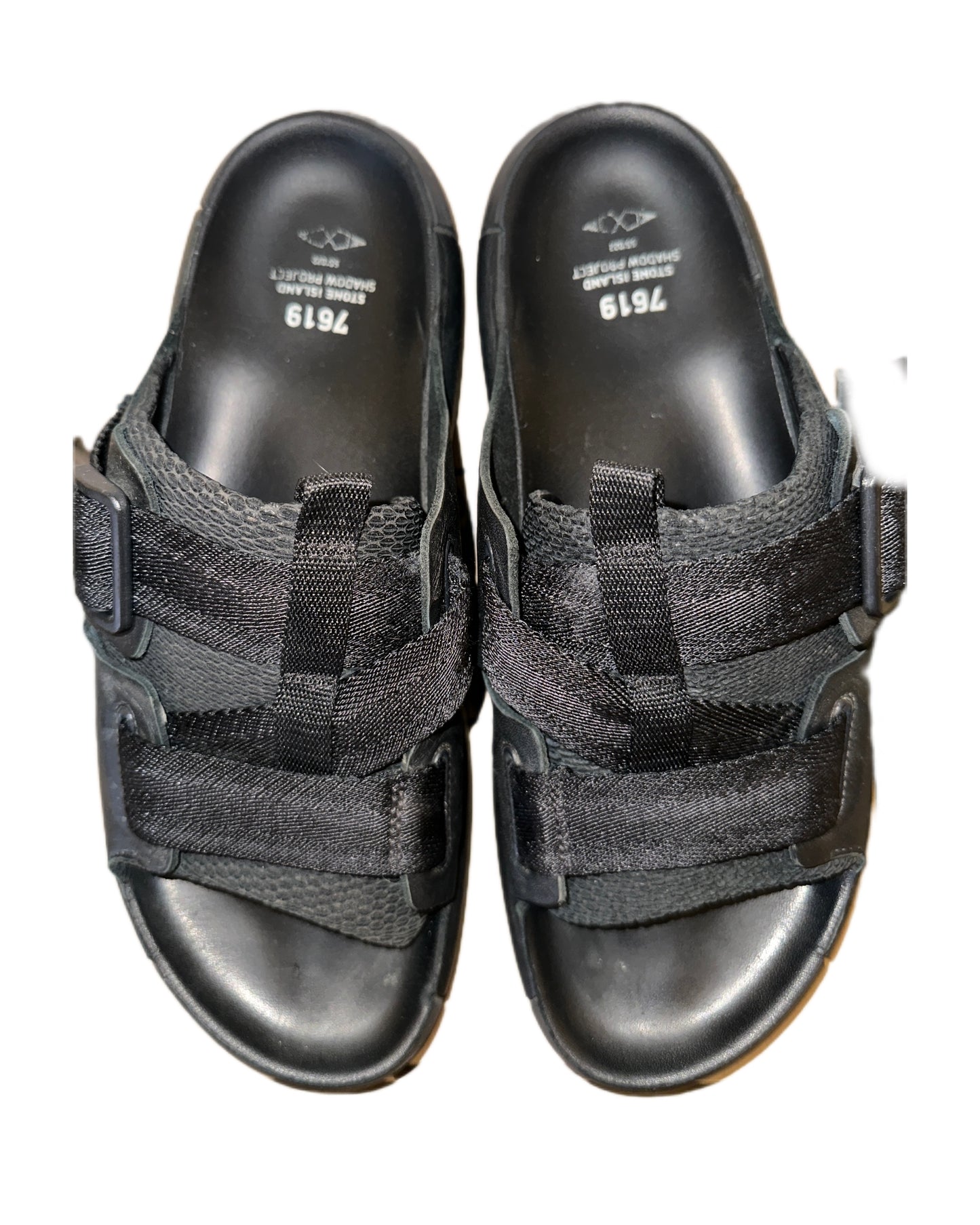 Stone Island Shadow Project 2023 Ecco Slide-On Sandal Leather & Tape - 45