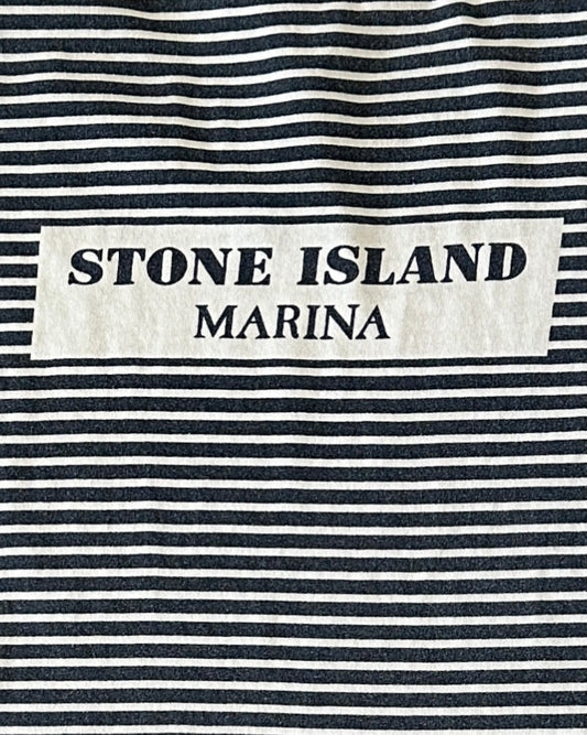 Stone Island Marina 2019 Navy Striped T-Shirt - XL (fits L)