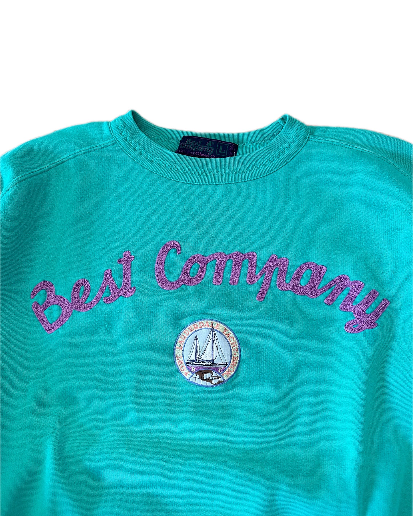 Best Company 1987 Vintage Fort Lauderdale Yacht Sweatshirt - XL - Made in Italy