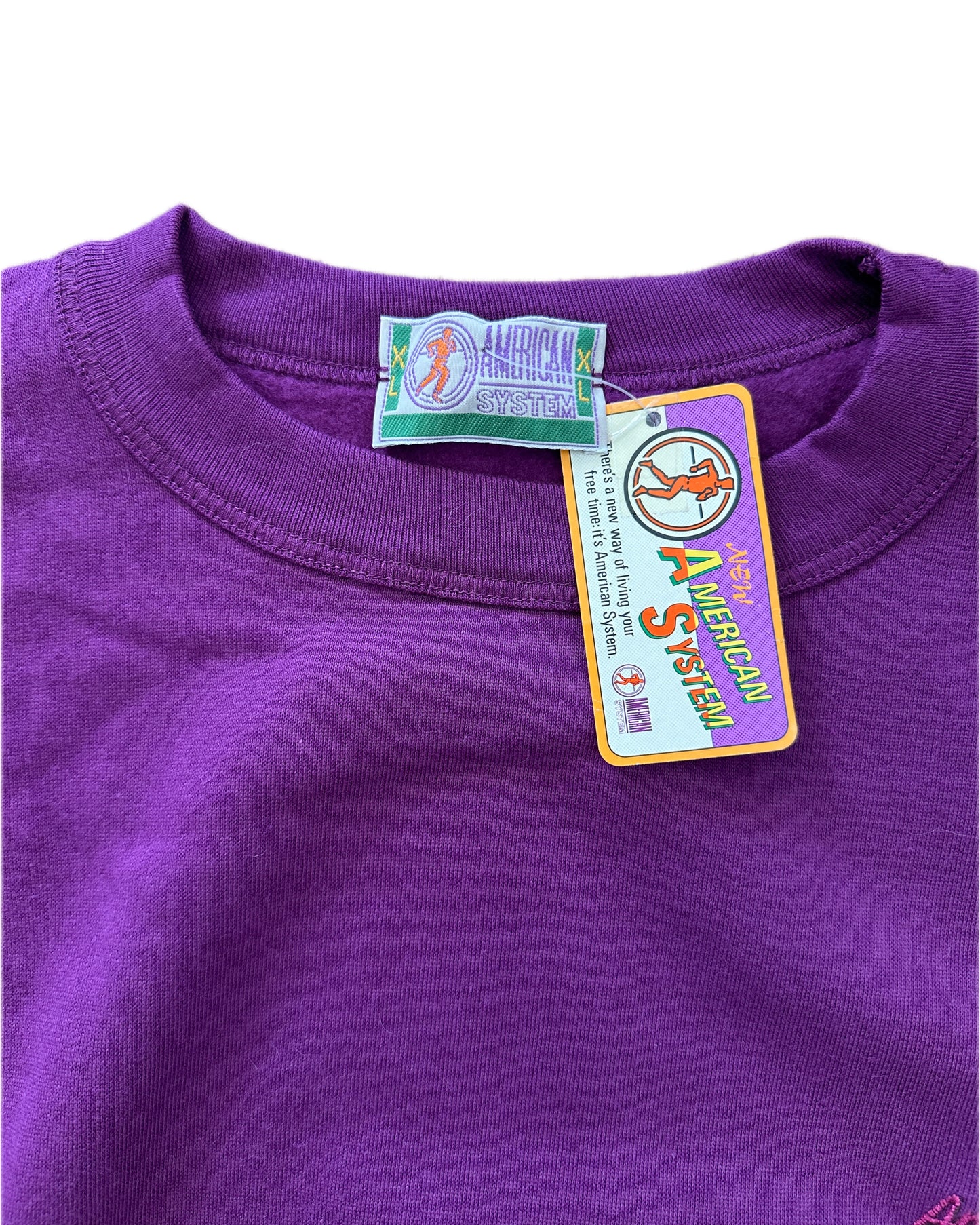 American System 1986 Vintage Tracksuit Purple - XL - Made in Italy