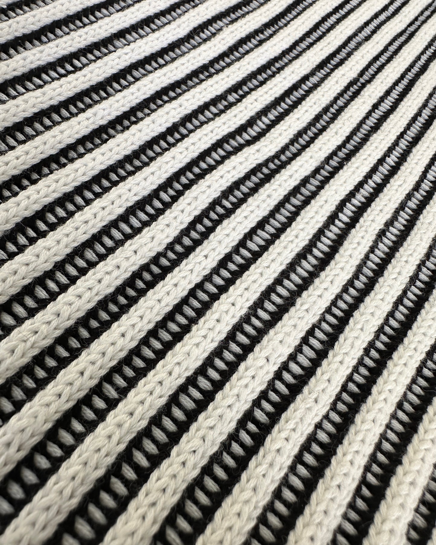 Stone Island 2019 Two Tone Rib Cotton Knit Sweater - XL - Made in Italy