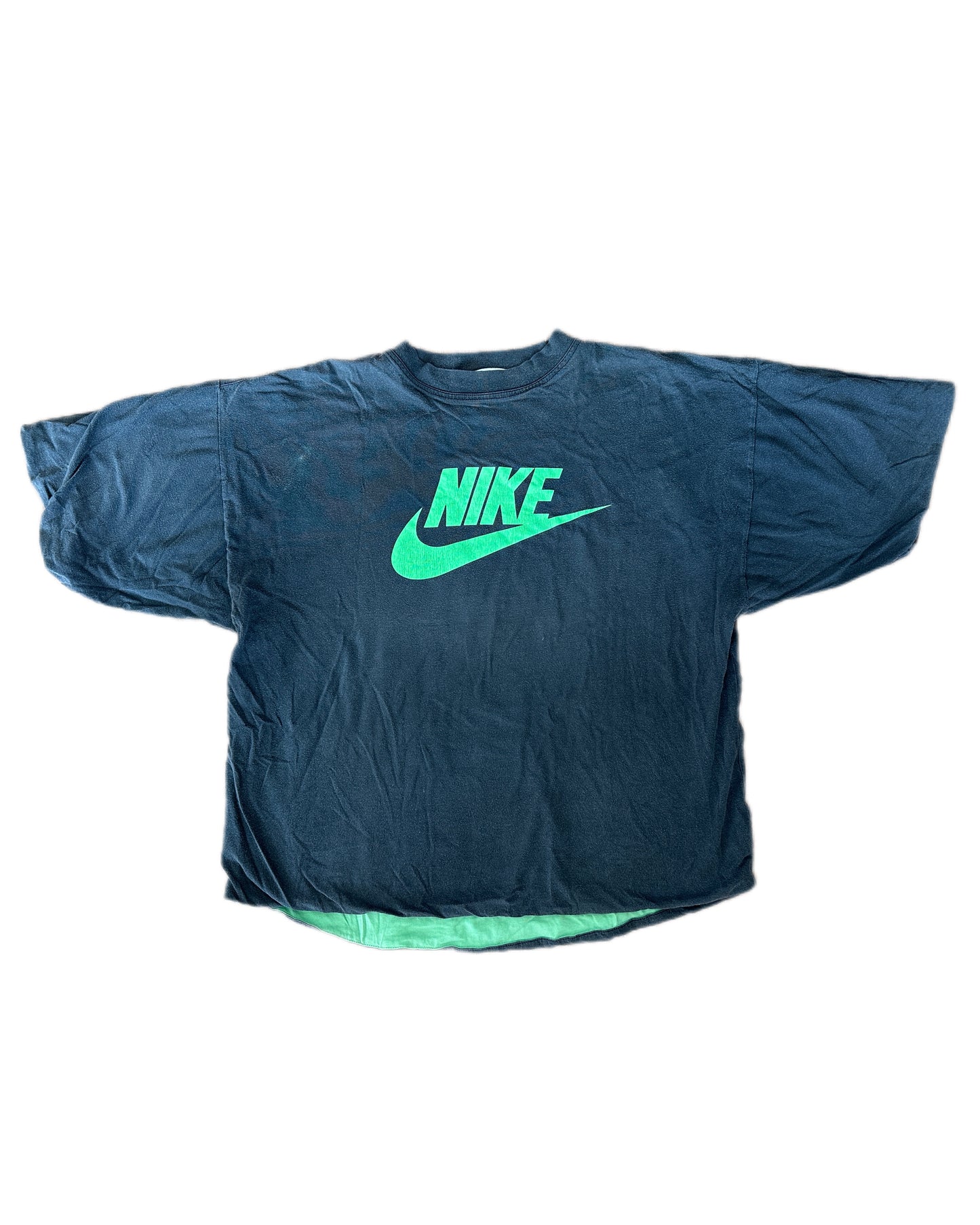 Nike Force 1990 Vintage Reversible Short Sleeve Double Layer Sweatshirt - XL