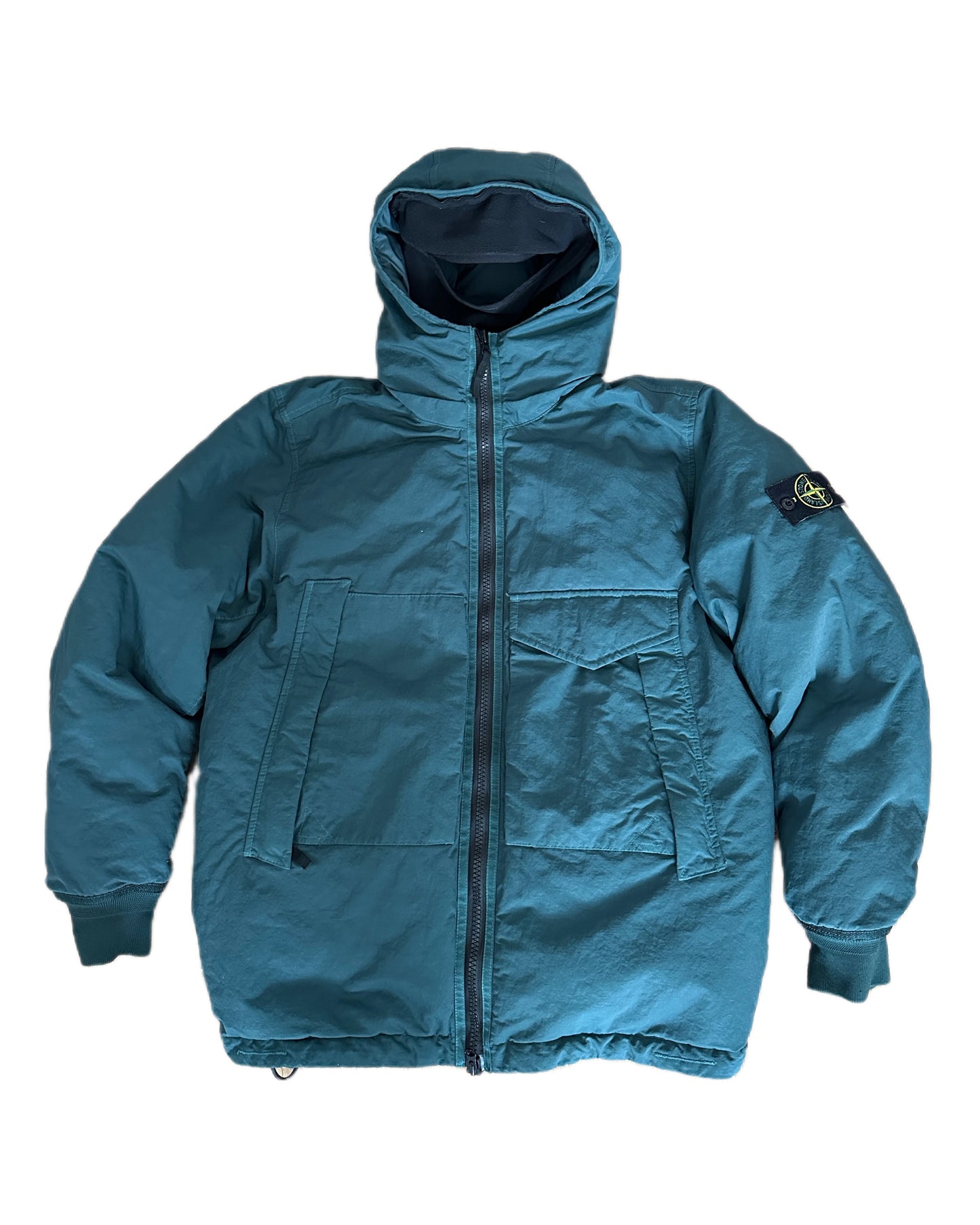 Stone Island 2022 Opaque Nylon Twlll Down-TC Balaclava Puffer Jacket - M