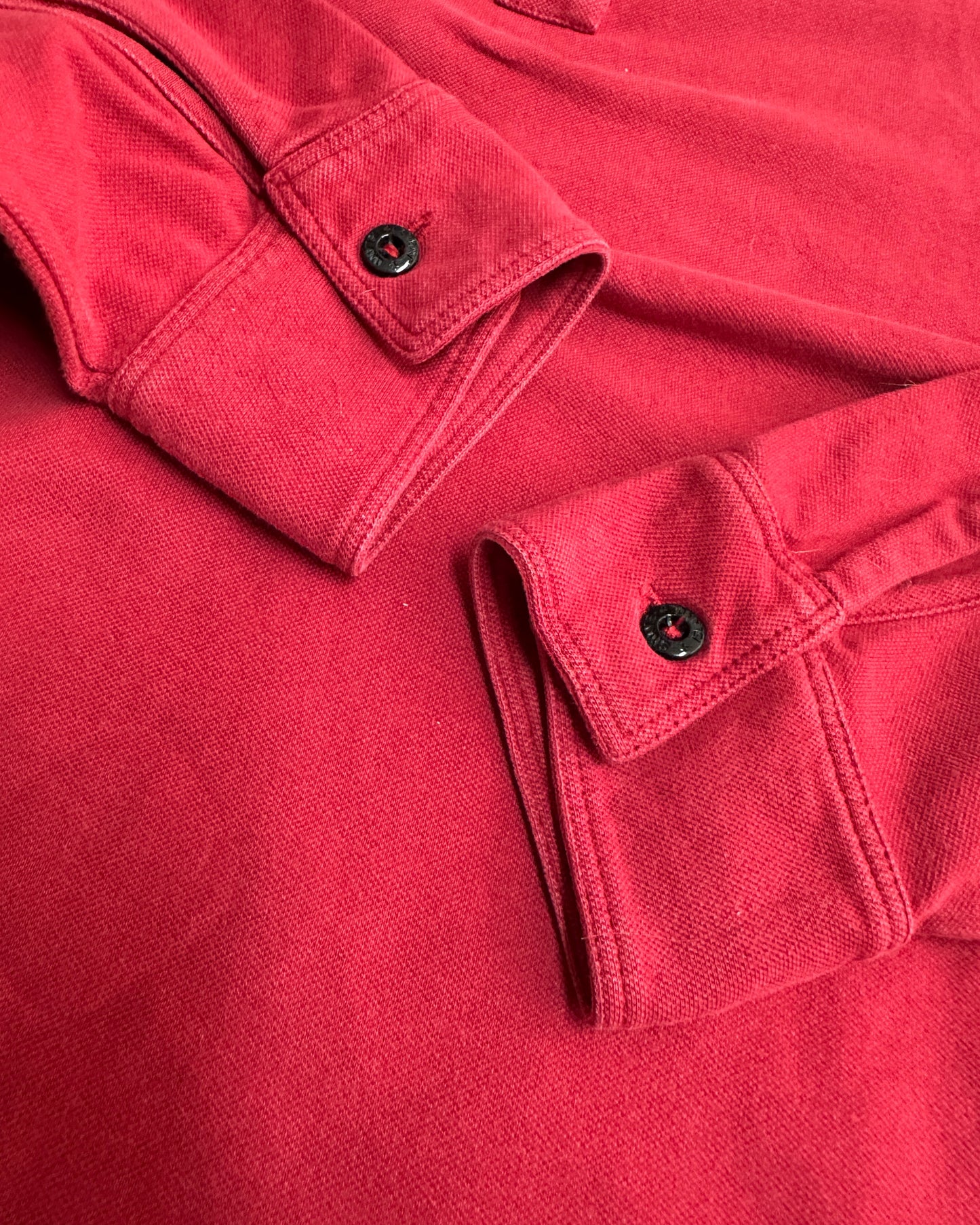 Stone Island 2012 Red Polo Longsleeve Shirt - L