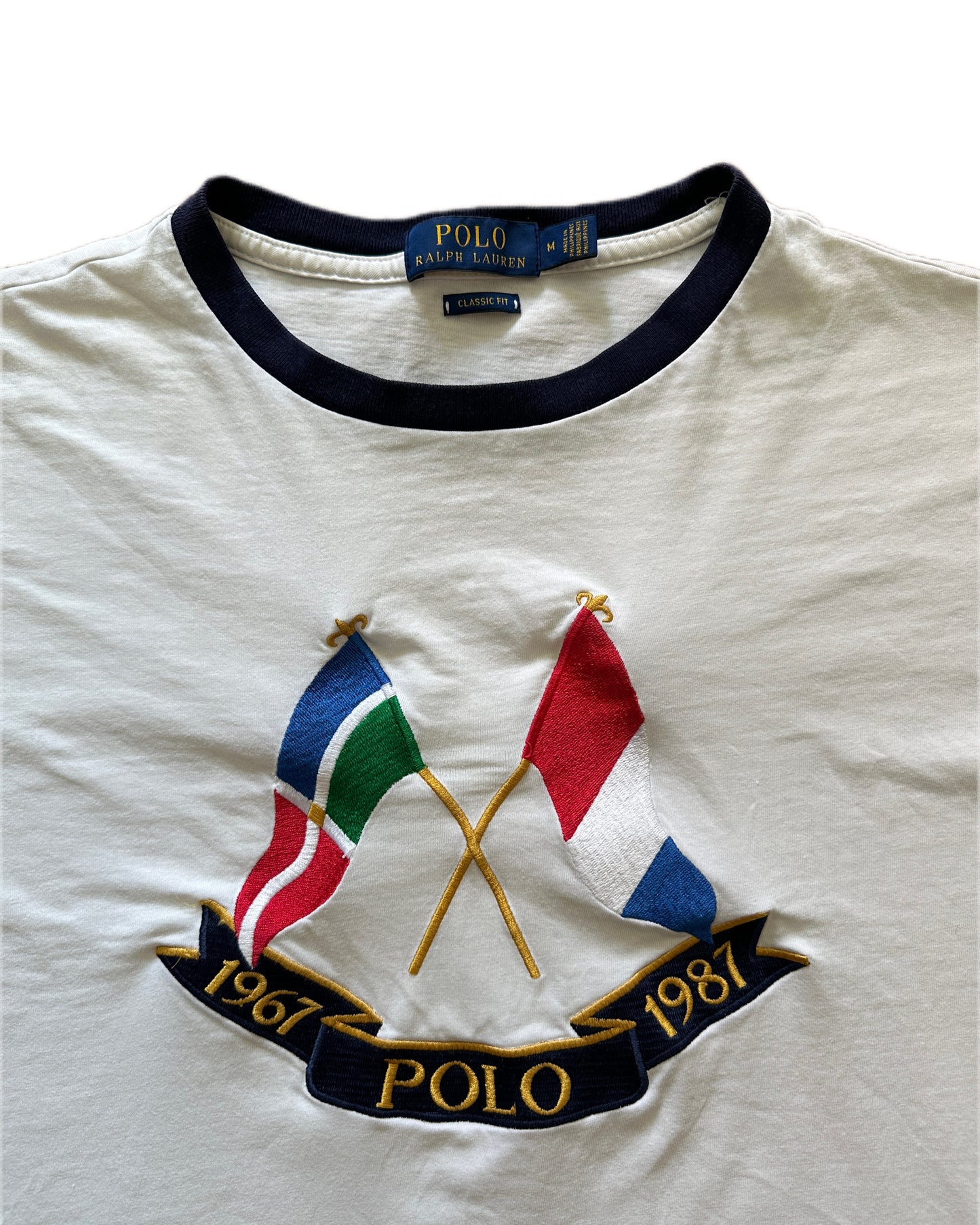 Polo Ralph Lauren 1987 Cross Flags T-Shirt White - M