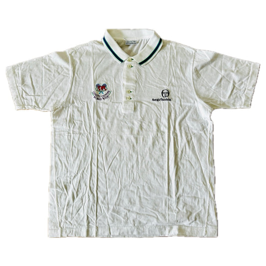 Sergio Tacchini 1987 Tennis Polo Shirt - White - 8 / XXL - Made in Italy