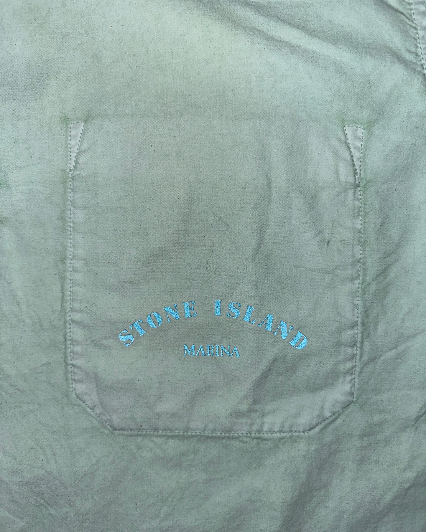 Stone Island Marina 2023 Reflective Print Overshirt Green Polo Shirt  - L - Made in Italy