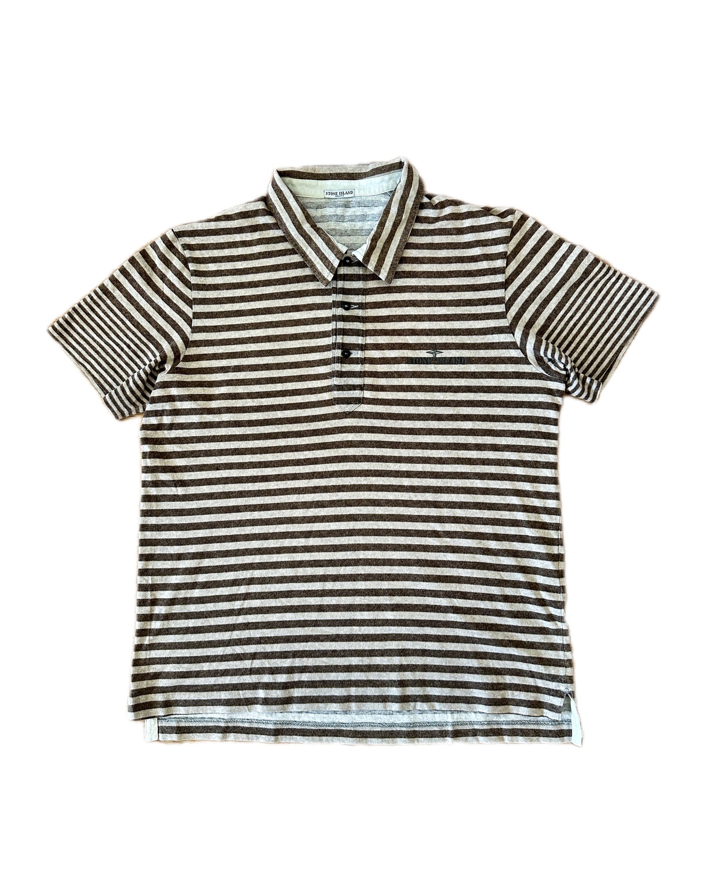 Stone Island 2007 Paul Harvey Striped Polo Shirt - XL - Made in Italy