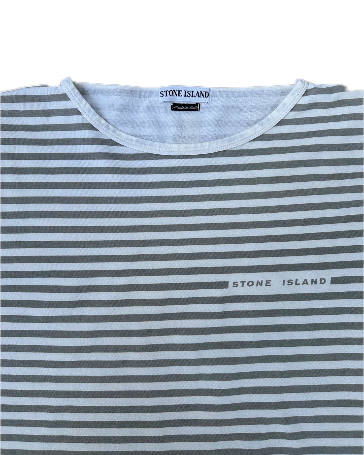 Stone Island 1997 Vintage Stripe T-Shirt - XXL - Made in Italy
