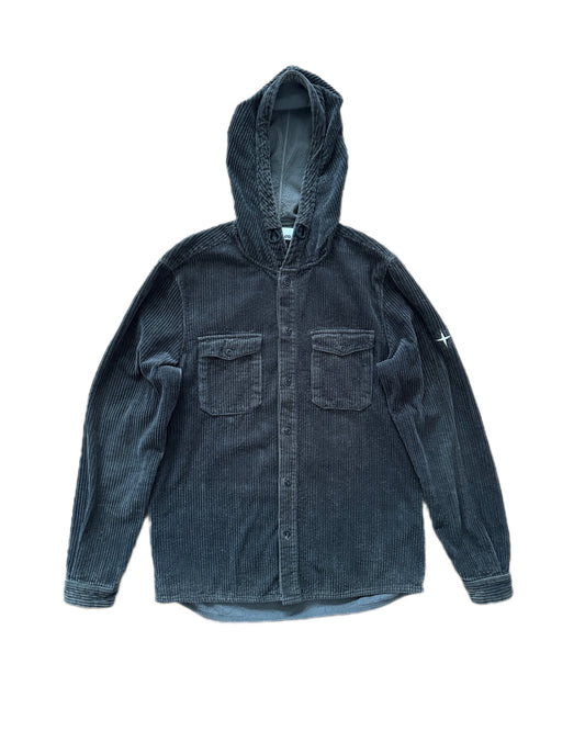 Stone Island 2019 Hooded Cotton Corduroy Overshirt - L