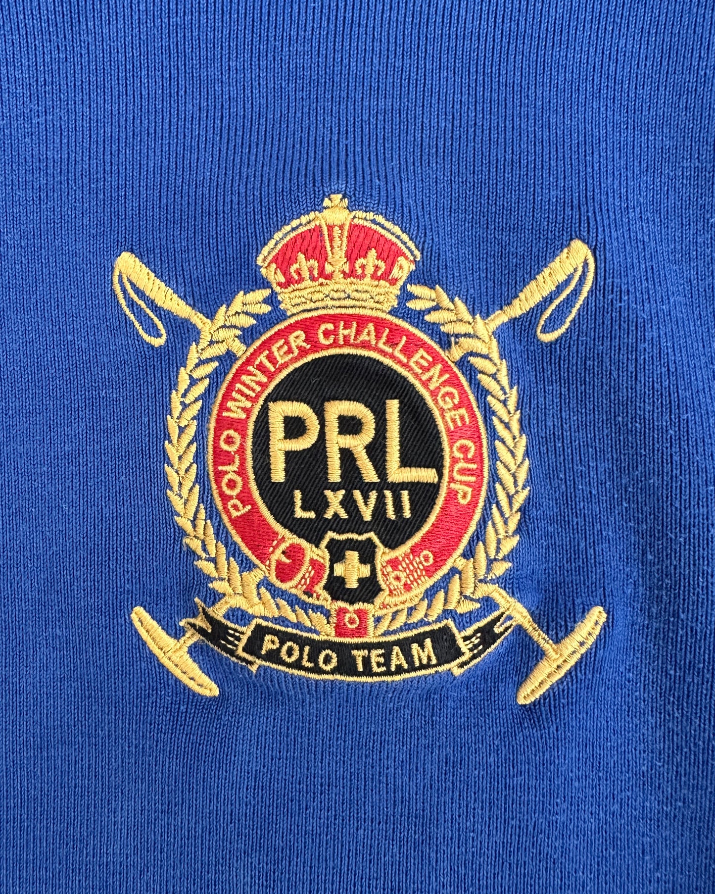 Polo Ralph Lauren Winter Challenge Cup Royal 3/4 Zip Sweatshirt - M