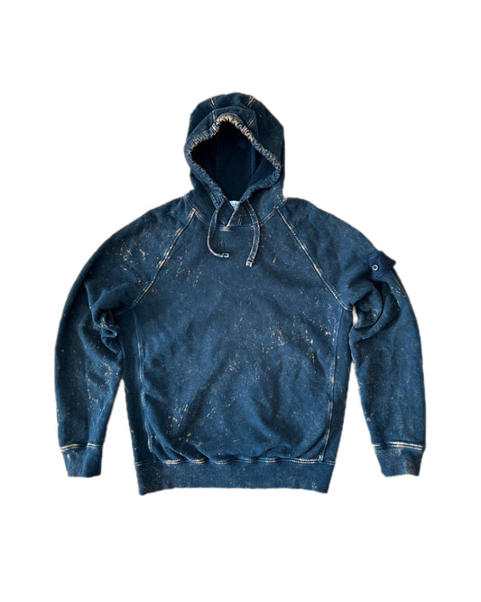 Stone Island 2022 Cotton Fleece Off-Dye OVD Treatment Hooded Sweatshirt - M