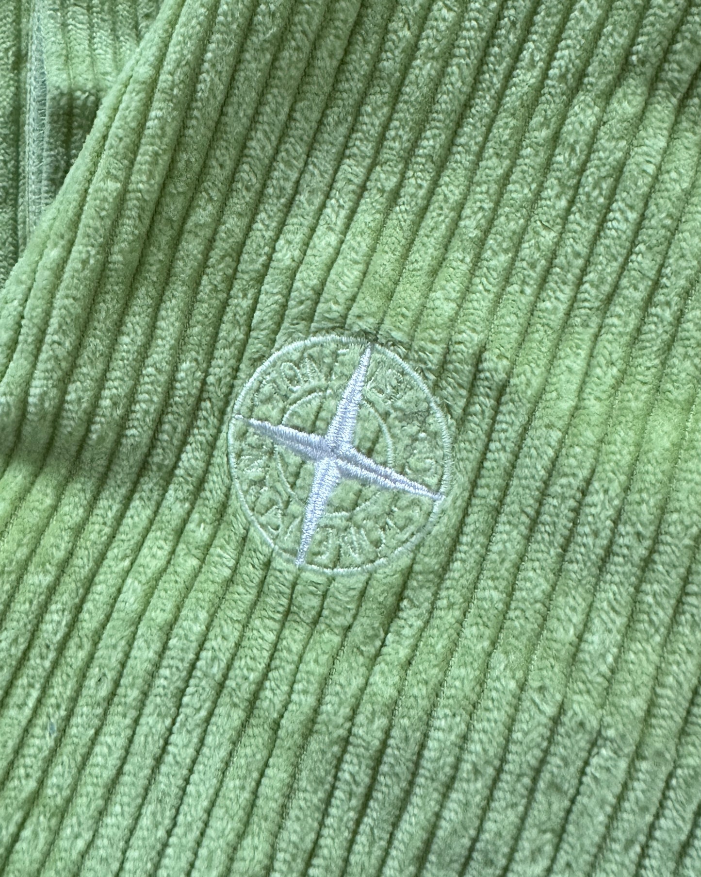 Stone Island 2019 Cotton Corduroy Overshirt Lime Green - XL - Made in Italy