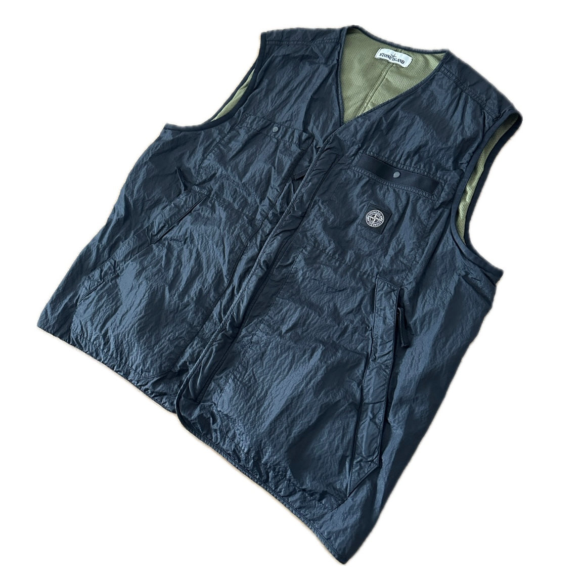 Stone Island 2020 PA/PL Seersucker-TC Vest - XXL - Made in Italy