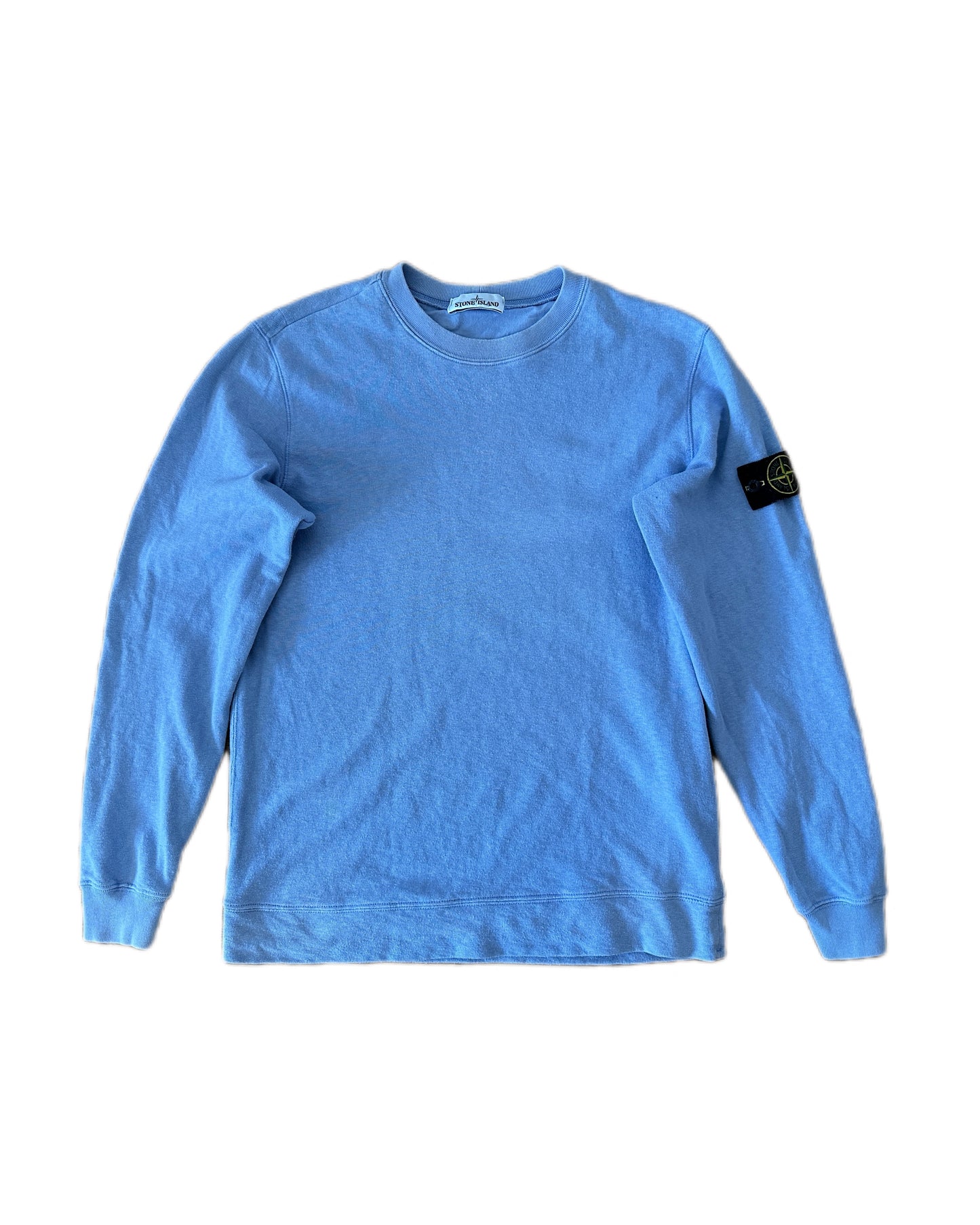 Stone Island 2019 Pastel Blue Cotton Crewneck Sweatshirt - L