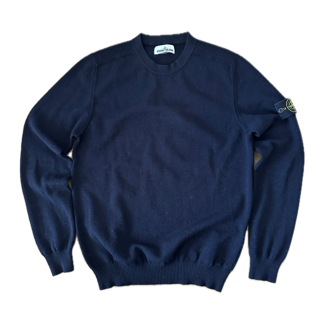 Stone Island 2020 Wool Knit Navy Sweater - M