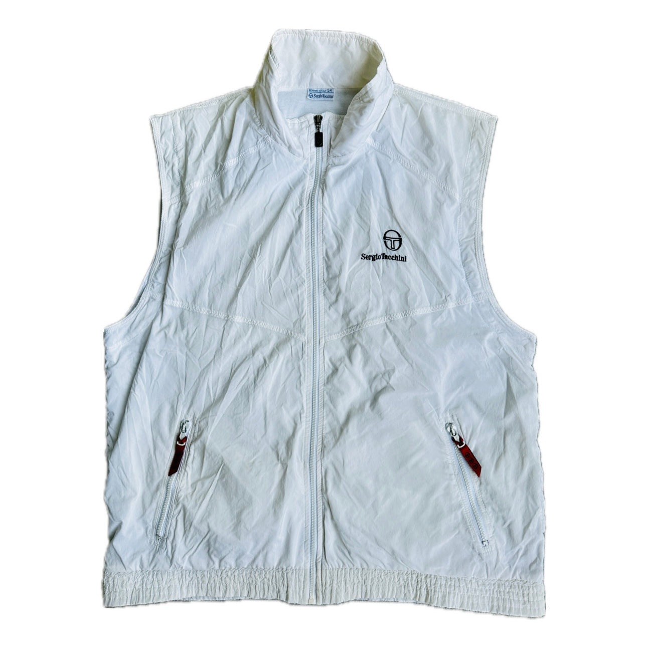 Sergio Tacchini Vintage 90s White Tennis Gilet - 54 / XL