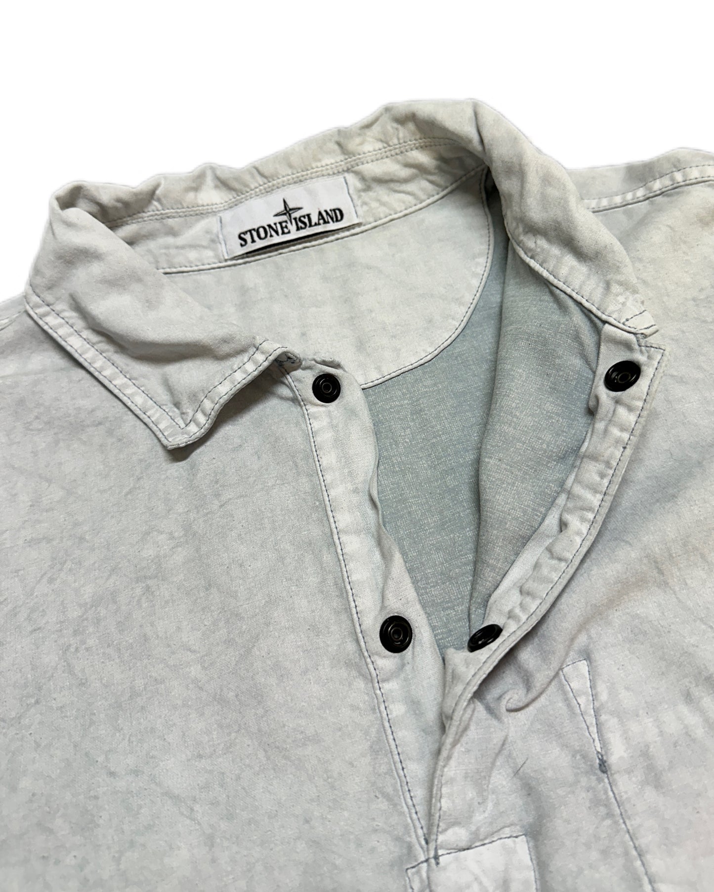 Stone Island Marina 2023 Reflective Print Overshirt Polo Blue - M - Made in Italy