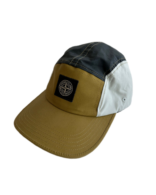Stone Island 2019 Tela Placcata Bicolore 5 Panel Cap - L - Made in Italy 