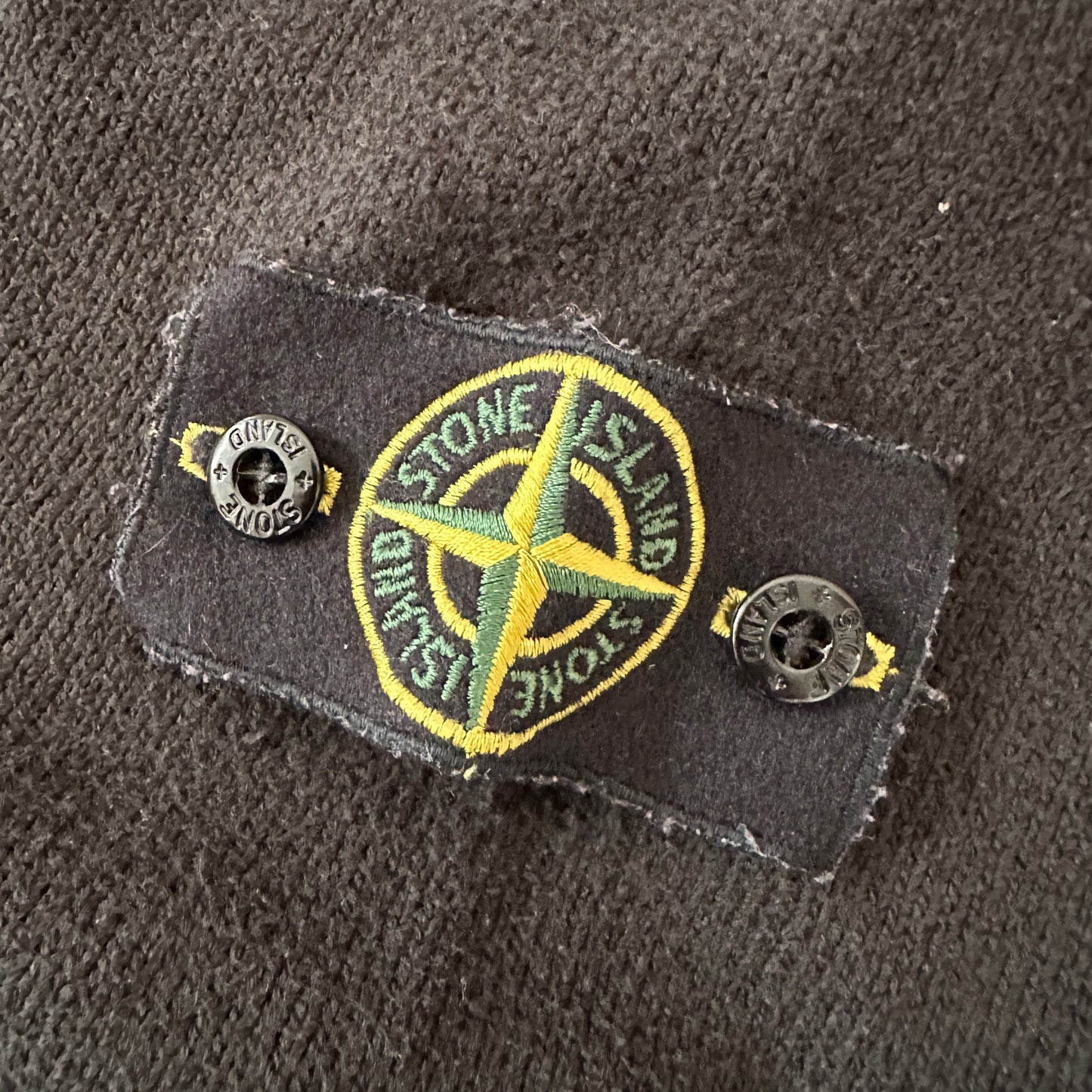 Stone Island 2010 Black Knit Troyer Sweater - L - Made in Italy