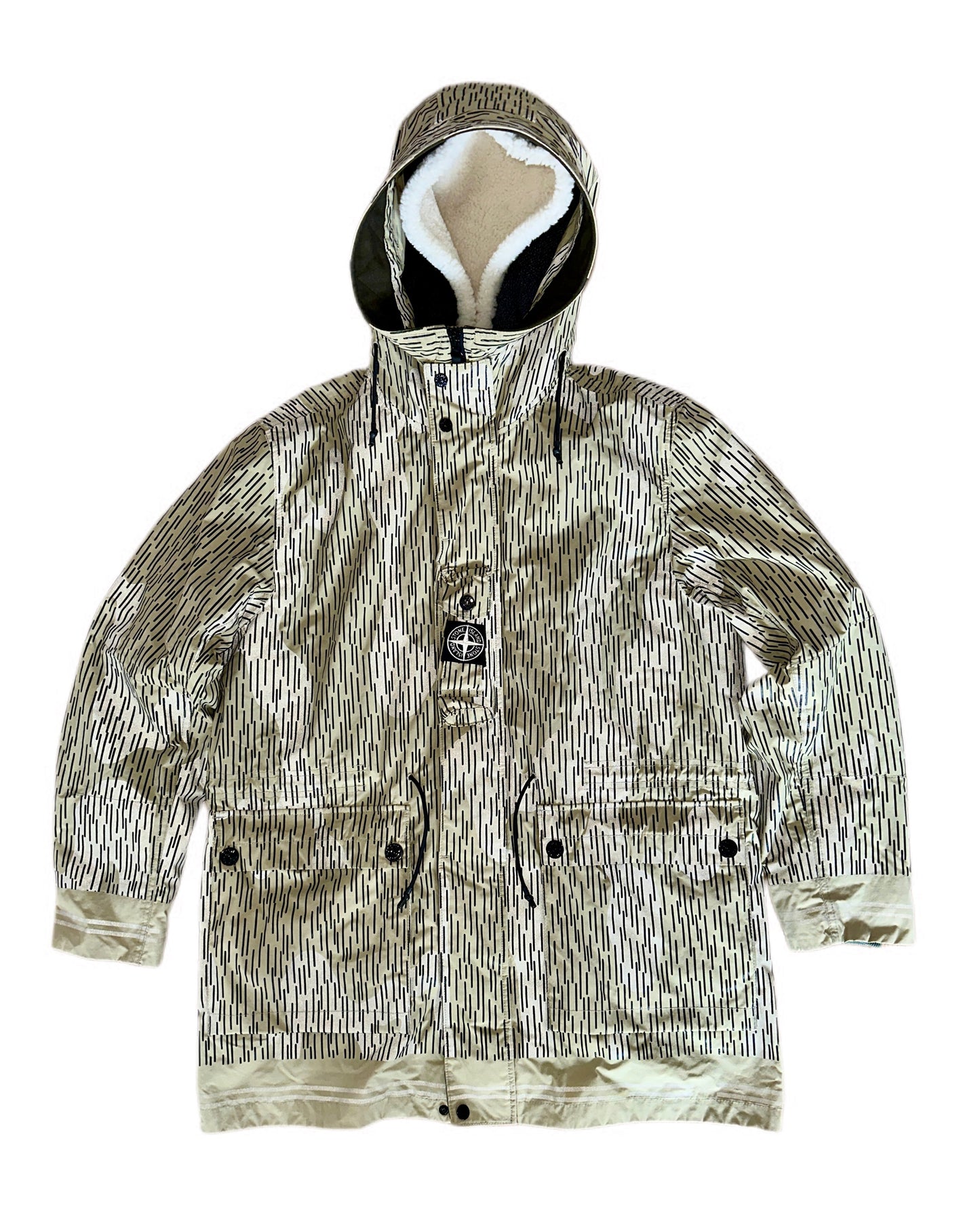 Stone Island 2021 Naslan Light Rain Camo Reflective Parka - XL - Made in Italy