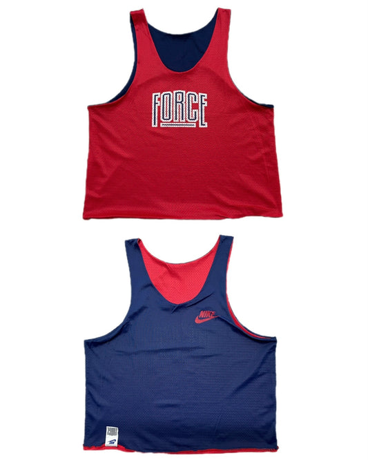 Nike Force 1990 Vintage Red/Navy Reversible Mesh Jersey - M - Made in USA