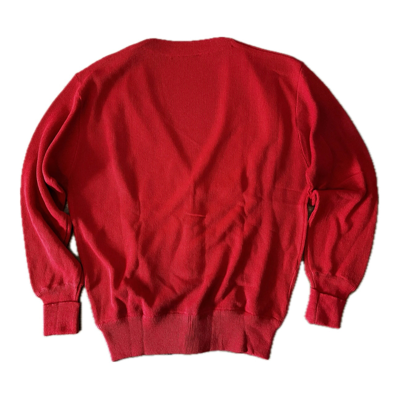 Burberrys Vintage 80s Cardigan Red - Deadstock - 5 / M - Made in Spain