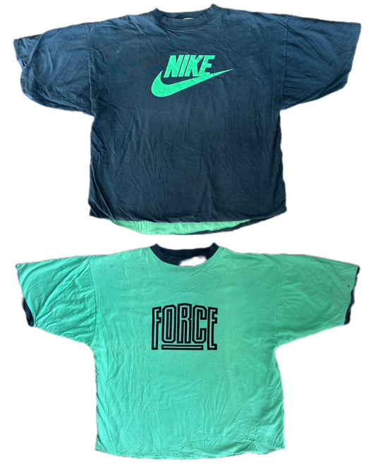 Nike Force 1990 Vintage Reversible Short Sleeve Double Layer Sweatshirt - XL