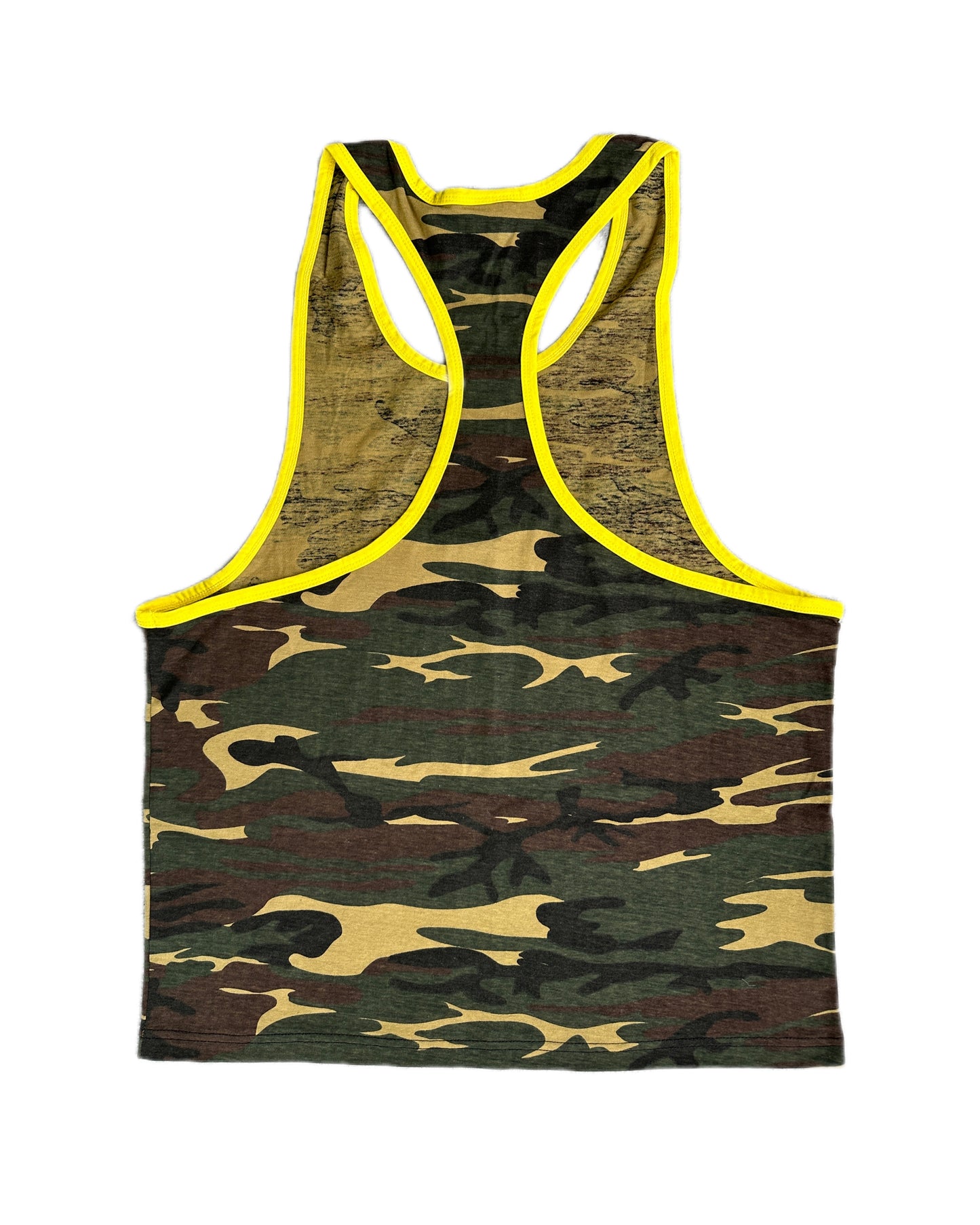 T. Micheal Retro 90s Style Bodybuilding Woodland Camo Racerback Tank Top - XL