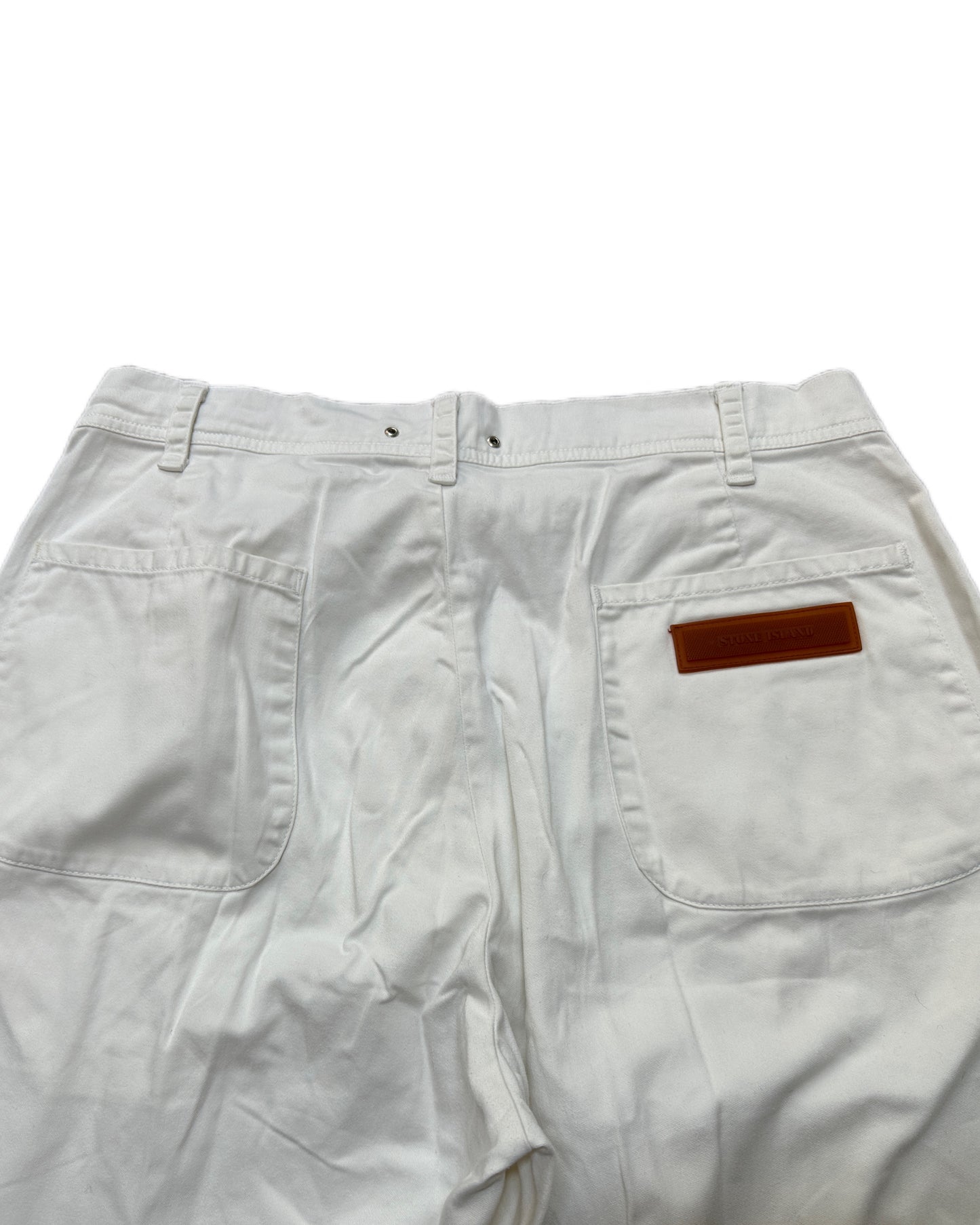 Stone Island 1987 Vintage Rubber Badge Trousers - 48 - Made in Italy