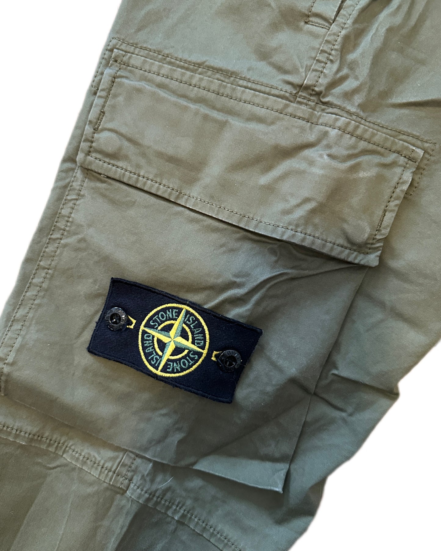 Stone Island 2021 Khaki Cargo Pants - W31 - Made in Italy