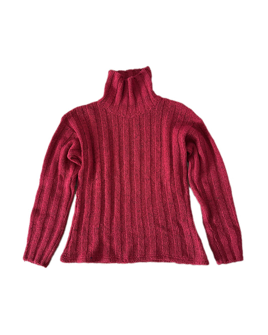 C.P. Company 90s Vintage Red Turtleneck Knit Sweater - 4 / fits M - Made in Italy